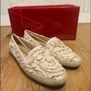 Aerosoles Let’s Drive Bone Color Floral Espadrilles
